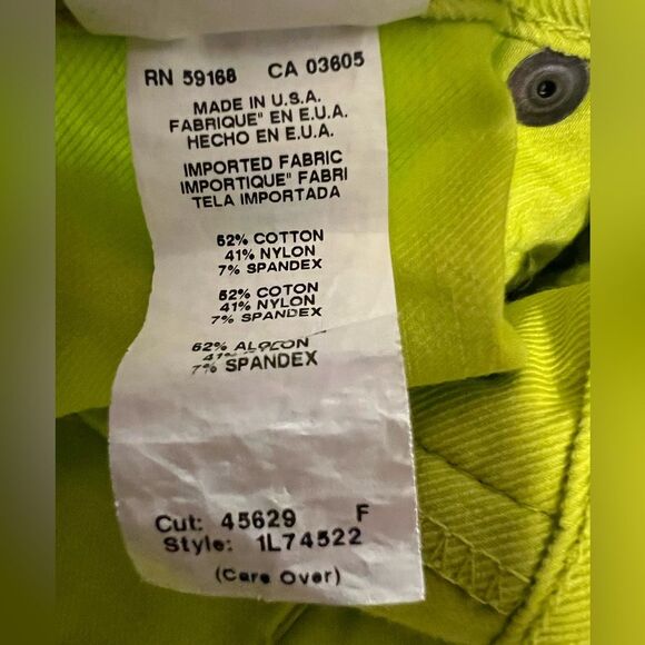 Karen Kane Kiwi Green Stretch Denim Skinny Jeans Size 6 - Picture 10 of 10